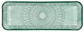 Zelený sklenený servírovací tanier 14x38 cm Kusintha – Bitz