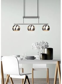 Trio - Luster na lanku FLETCHER 3xE14/40W/230V matný chróm