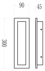 LED vonkajšie nástenné svietidlo WOW LED/10W/230V 3000/4000/6500K 30 cm IP54 čierne