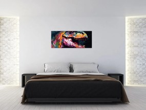 Obraz - Dinosaurus, maľba (120x50 cm)