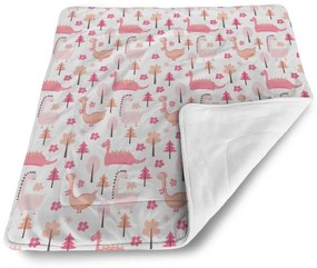 Sablio Deka pre bábätko Ružové dinosaury - 80x100 cm