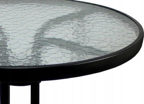 CH Čierny okrúhly záhradný stôl Peon
