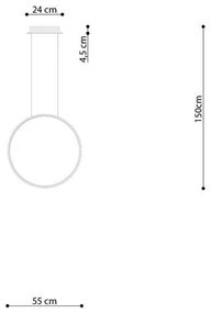 Závesné LED svietidlo Rio 55, 1x LED 30w, 3000k, w