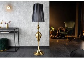 Stojaca lampa 41526 Lux III Čierna-zlatá  - Komfort-nábytok