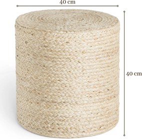 Hanse Home Sedací vak JUTTA POUF 106236 Ivory - 40x40 cm