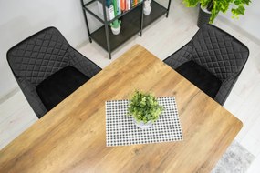 AKCIA Čierna zamatová stolička NOLA II. akosť