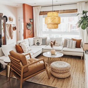 Immax 08268L - Luster na lanku HILO 1xE27/40W/230V pr. 47 cm bambus