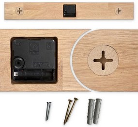 Minimalistické drevené nástenné hodiny v prírodnom  I SENTOP MAS019-OSMO-3041