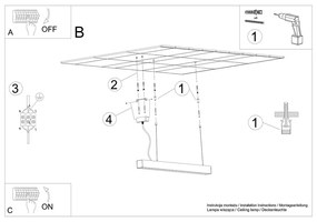 Závesné LED svietidlo Pinne 117, 1x LED 31w, 3000k, s