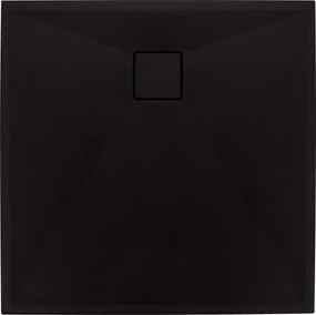 Deante Correo, štvorcová granitová sprchová vanička 90x90x3,5 cm, čierna, KQR_N41B
