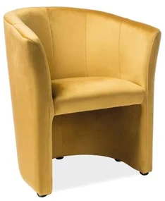 Sedacia súprava Cuba Velvet, kreslo, žltá