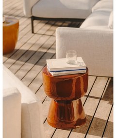 Keramický okrúhly záhradný odkladací stolík ø 36 cm Mesquida – Kave Home