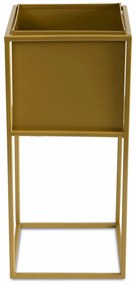 KOVOVÝ KVETINÁČ SO STOJANOM PLAIN 50X24 CM ZLATÁ