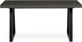 Jedálenský stôl 160x90 cm, rozkladací HT-R5624 GREY dub sivý / čierne nohy