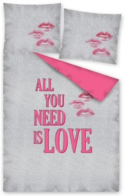 Obliečky All you need is LOVE 140/200, 70/80