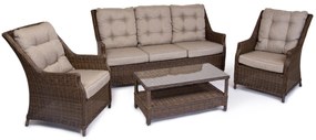 Záhradná sedacia súprava BERKLEY 3 tmavohnedá