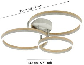 Eglo 39895 -LED Stmievateľný prisadený luster CADINARO LED/12,5W/230V + 2xLED/15,5