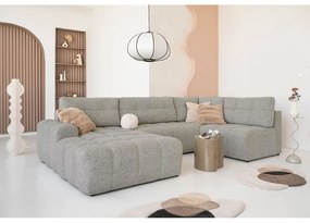 Svetlohnedá rozkladacia modulárna rohová pohovka s úložným priestorom (pravý roh) Lulu – Miuform