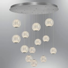 LED luster na lanku CREMONA 13xLED/5W/230V 3000K matný chróm