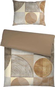XXXLutz OBOJSTRANNÁ POSTEĽNÁ BIELIZEŇ, satén, taupe, 140/200 cm Esposa - Obliečky & plachty - 005031031201