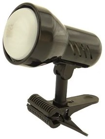 TEMAR Stolná retro lampa s klipom KM, 1xE27, 40W, čierna