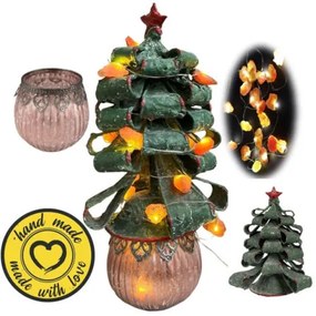 Dekor Led lampa Vianočný stromček metal Karneol 36*17