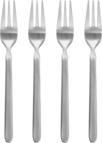 Antikoro dezertné vidličky v súprave 4 ks v matne striebornej farbe pre 4 osoby Stella – Blomus