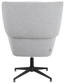 Svetlosivé zamatové kreslo ušiak Vanessa – Støraa