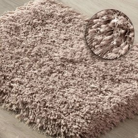 Pohodlný ružový shaggy koberec Šírka: 60 cm | Dĺžka: 90 cm