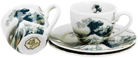 Porcelánová šálka s podšálkou Hokusai The Great Wave 90 ml sada 2ks