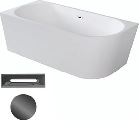 Besco Akrylátová voľne stojaca rohová vaňa Zoya 150x75 (170x80) biela BESCO-Typ výpuste: Click-Clack s prepadom, grafit, BESCO-Rozmery: 170x80, BESCO…