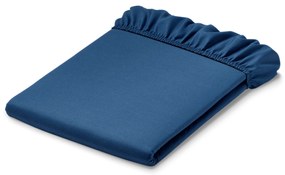 Napínacia posteľná plachta z mikrovlákna, tmavomodrá, nadmerná veľkosť