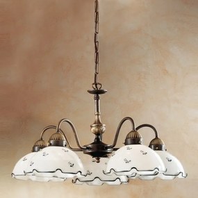 Kolarz 731.85.17 - Luster na reťazi NONNA 5xE27/75W/230V modrá