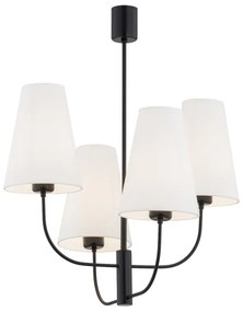 Argon 1822 - Luster na tyči SAFIANO 4xE27/15W/230V čierna