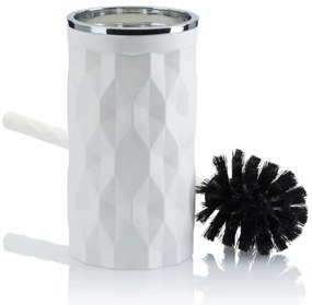 Sada kúpeľňových doplnkov Reina biela/prvky s chrómovou povrchovou úpravou