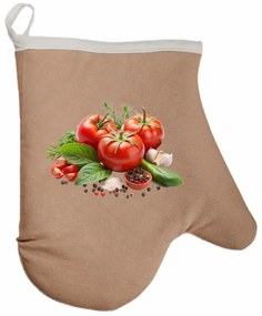 Kuchynská rukavica Veggie EMI, hnedá