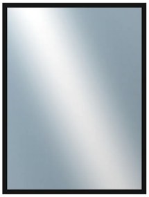 DANTIK - Zrkadlo v rámu, rozmer s rámom 60x80 cm z lišty PERLA čierna lesklá vysoká (2548)