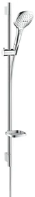 Hansgrohe Raindance Select E, sprchová súprava 120 3jet EcoSmart 9 l/min so sprchovou tyčou 90 cm, biela/chrómová, HAN-26623400