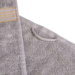 BAVLNENÉ UTERÁKY TIWANO SADA 1 KS 50X90 CM, 1 KS 70X140 CM SIVÁ