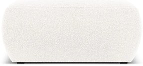 Biely taburet z textílie bouclé Molino – Micadoni Home