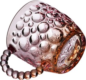 Sklenený hrnček VINI PEARL 350 ml fialový/hnedý