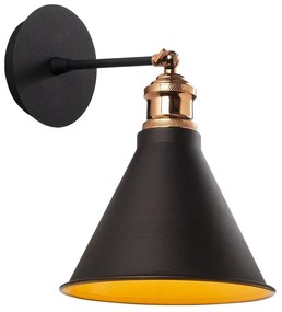 Čierne nástenné svietidlo ø 20 cm Berceste – Opviq lights