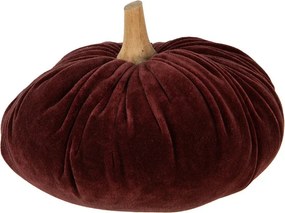 Vínová zamatová dekorácia tekvice Pumpkin XXL - Ø 25*16 cm