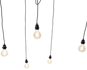 Inteligentné závesné svietidlo čierne s 5 svetlami vrátane Wifi G95 - Cava