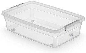 Úložný box pod posteľ, s vekom a kolieskami, 58x39x16cm BASESTORE