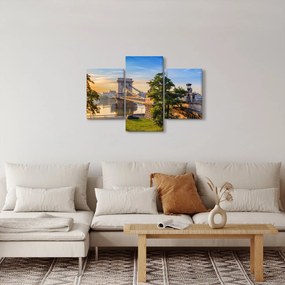 Obraz - Most cez rieku, Budapešť, Maďarsko (90x60 cm)