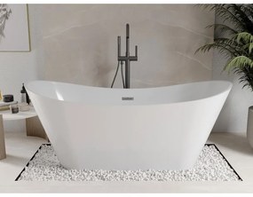 Mexen Celia, voľne stojaca vaňa 170 x 75 cm, biela, grafitový prepad, 52331707500-66