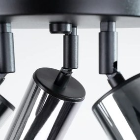 Sollux SL.1369 - Bodové svietidlo WINX 3xGU10/10W/230V čierna/chróm