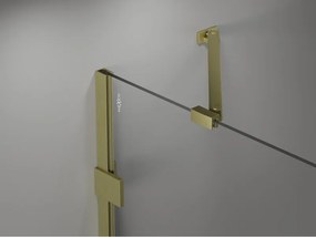 Mexen Lunar Duo, výklopný sprchový kút 105 x 85 cm, 8mm číre sklo, zlatý matný profil, 834-105L-085P-55-00