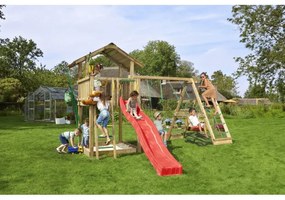 Ihrisko Jungle Chalet so šmykľavkou a modulom Climb Frame 2.0